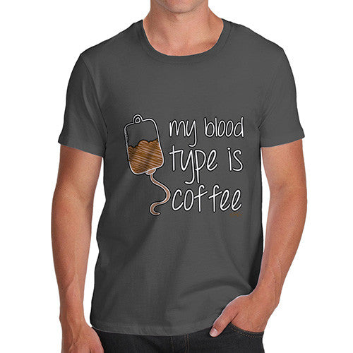 Men's My Blood Type Is Coffee Cotton T-Shirt