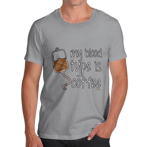 Men's My Blood Type Is Coffee Cotton T-Shirt