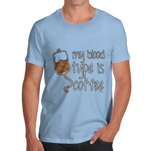 Men's My Blood Type Is Coffee Cotton T-Shirt