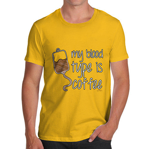 Men's My Blood Type Is Coffee Cotton T-Shirt