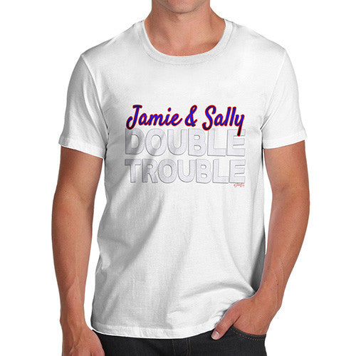 Men's Personalised Double Trouble T-Shirt