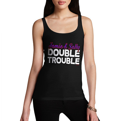 Women's Personalised Double Trouble Tank Top