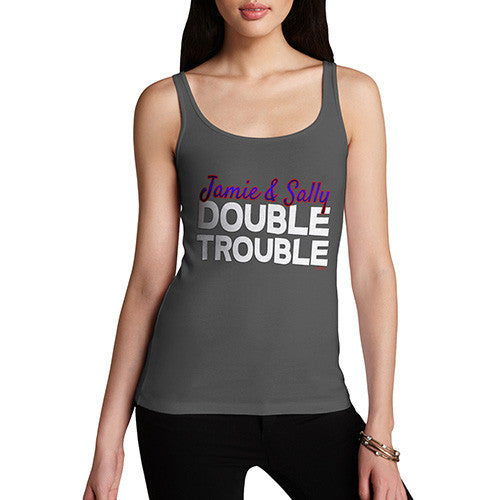 Women's Personalised Double Trouble Tank Top