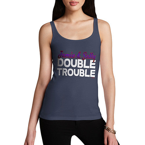 Women's Personalised Double Trouble Tank Top