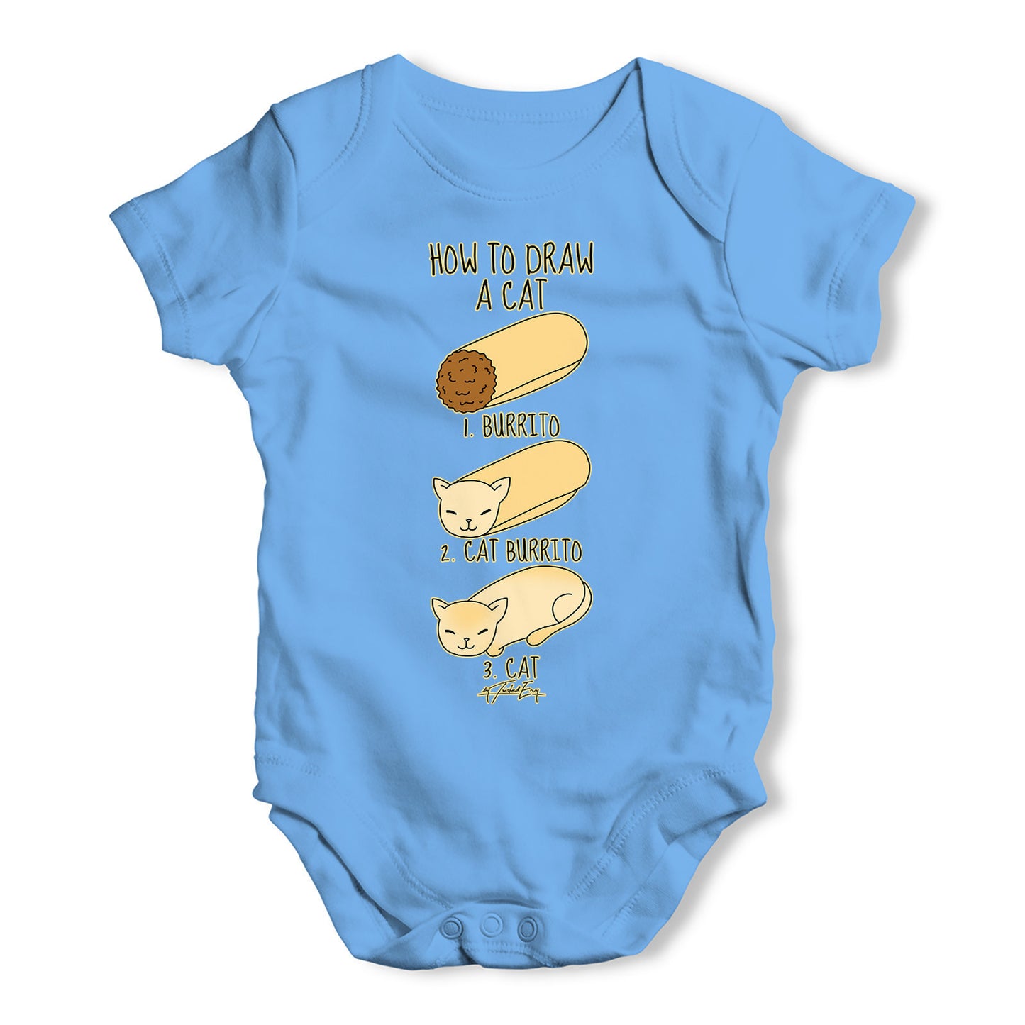 Cat Burrito Baby Grow Bodysuit