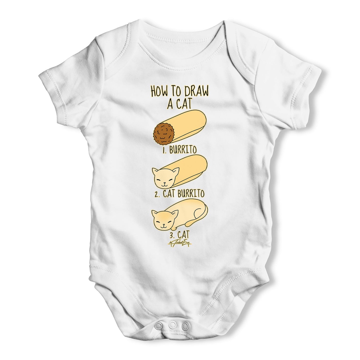 Cat Burrito Baby Grow Bodysuit