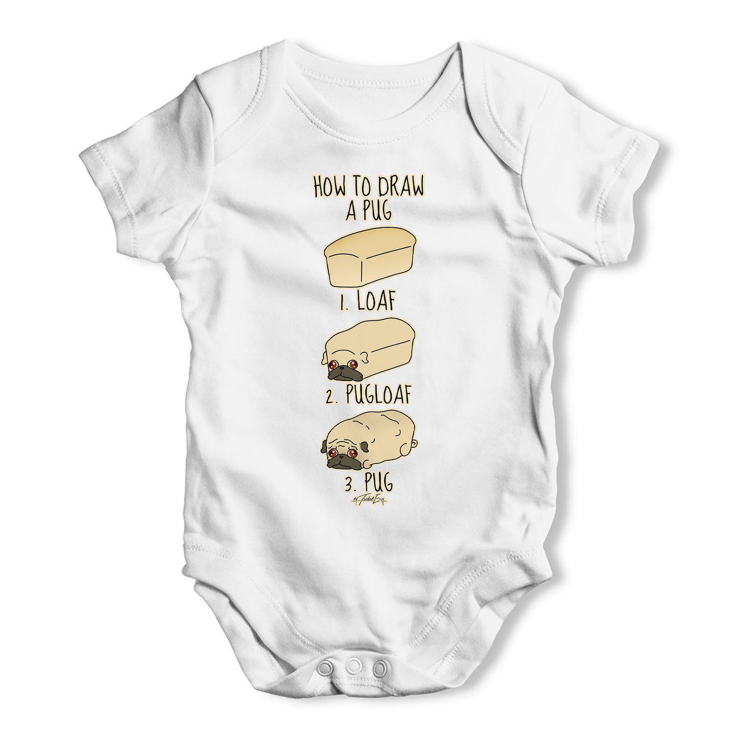 Pug Loaf Baby Grow Bodysuit