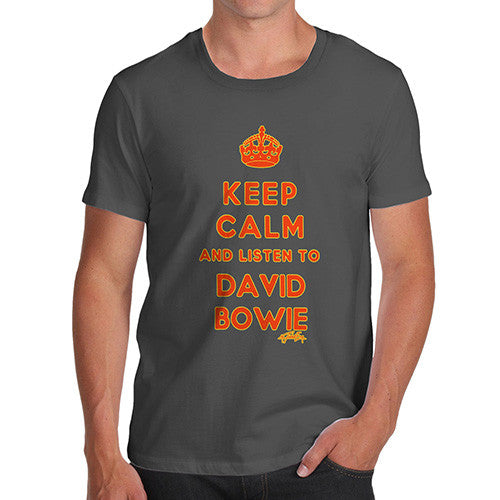 Men's Keep Calm And Listen To David Bowie T-Shirt