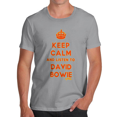 Men's Keep Calm And Listen To David Bowie T-Shirt