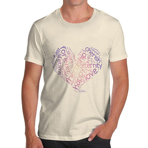 Men's Valentine's Word Heart T-Shirt