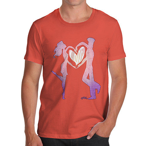 Men's Valentine's Couple Word Heart T-Shirt