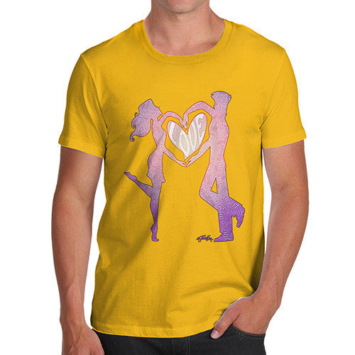 Men's Valentine's Couple Word Heart T-Shirt