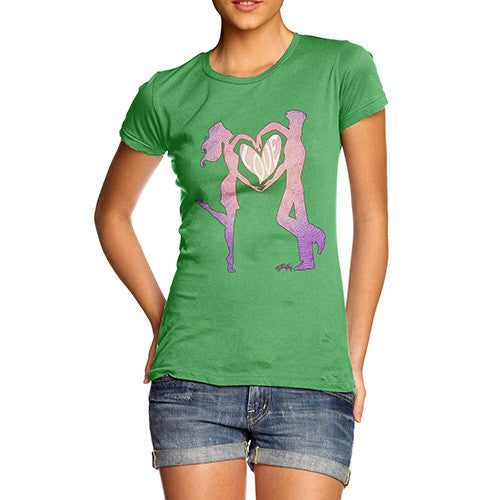 Women's Valentine's Couple Word Heart T-Shirt