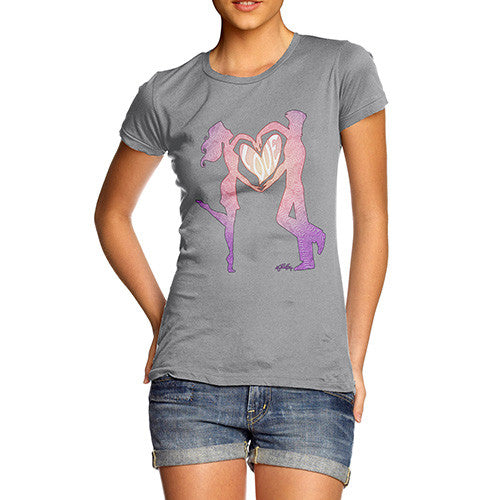 Women's Valentine's Couple Word Heart T-Shirt