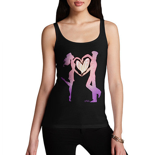 Women's Valentine's Couple Word Heart Tank Top