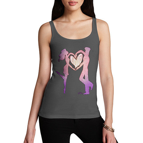 Women's Valentine's Couple Word Heart Tank Top