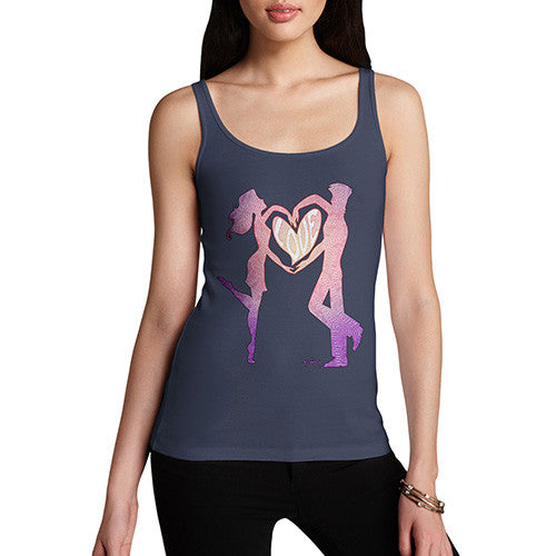 Women's Valentine's Couple Word Heart Tank Top