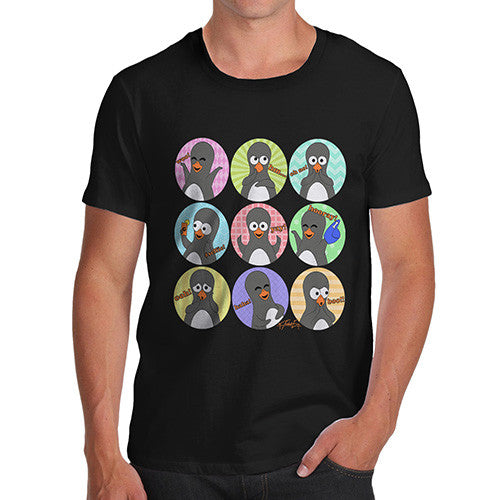 Men's Guin Penguin Emoticons T-Shirt