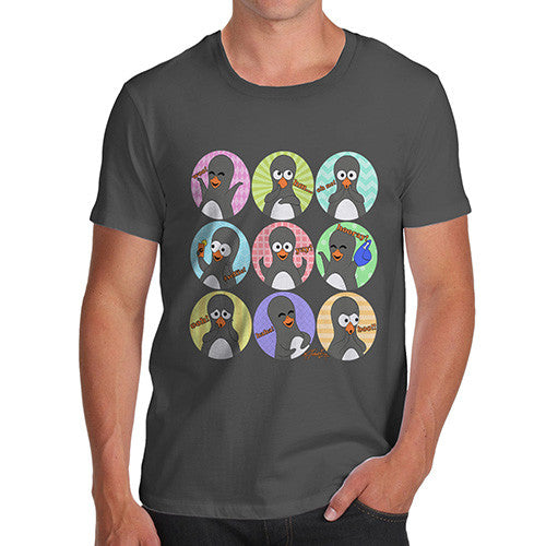 Men's Guin Penguin Emoticons T-Shirt