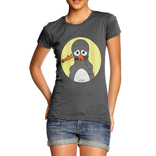 Women's Guin Penguin Ooh! Emoticon T-Shirt