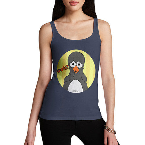 Women's Guin Penguin Ooh! Emoticon Tank Top