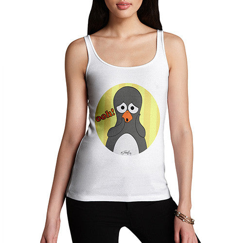 Women's Guin Penguin Ooh! Emoticon Tank Top