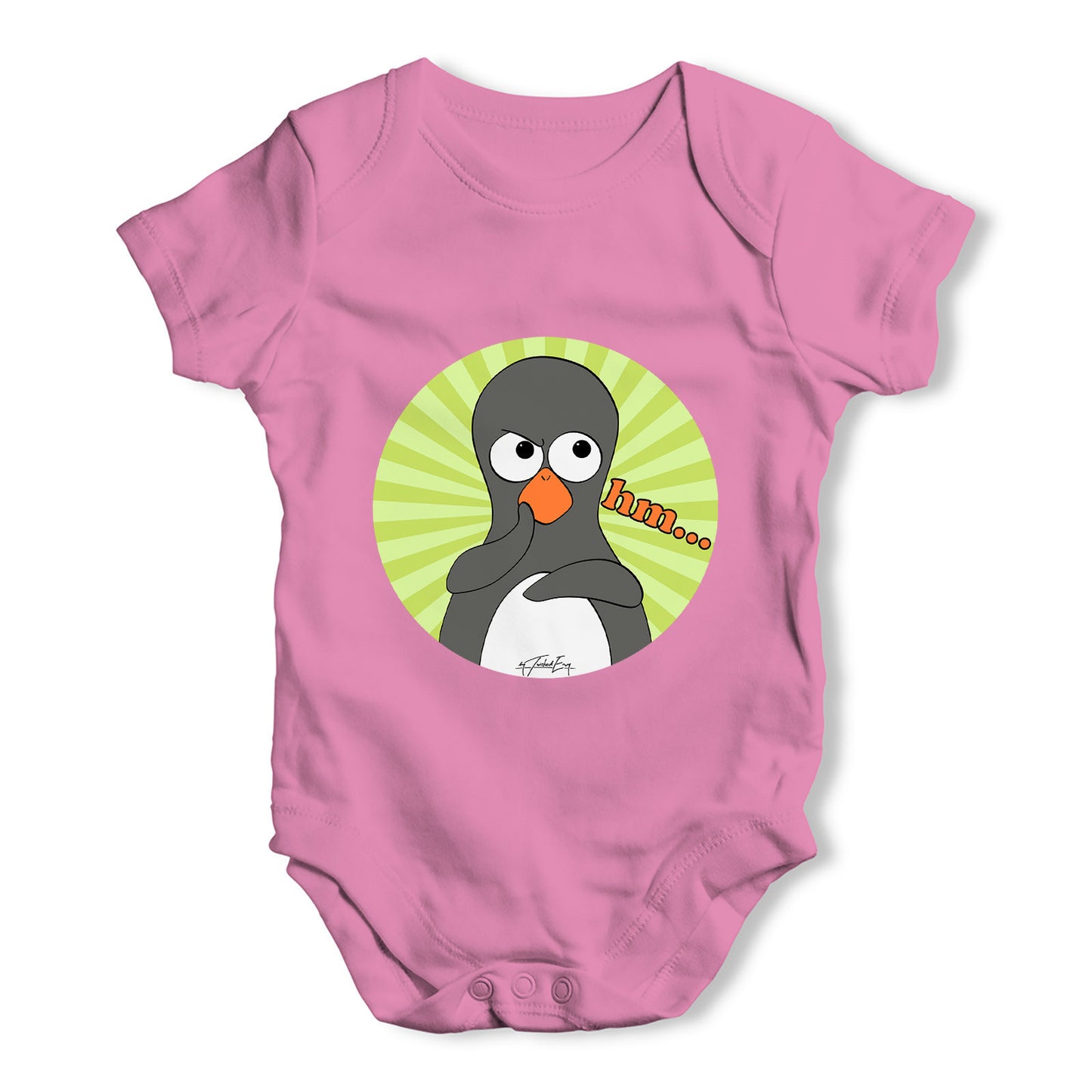 Guin The Penguin Hm?E Emoticon Baby Grow Bodysuit