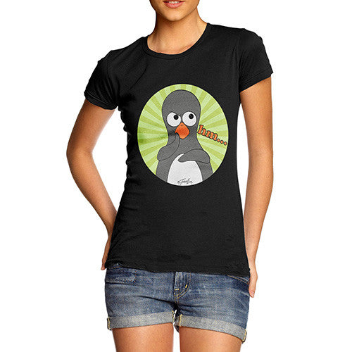 Women's Guin Penguin Hm Emoticon T-Shirt