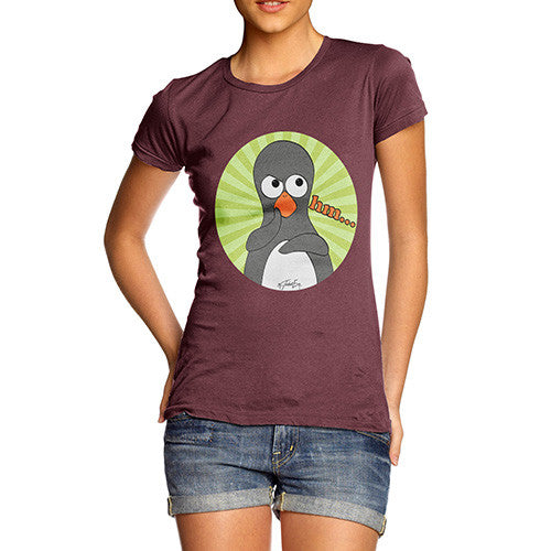 Women's Guin Penguin Hm Emoticon T-Shirt