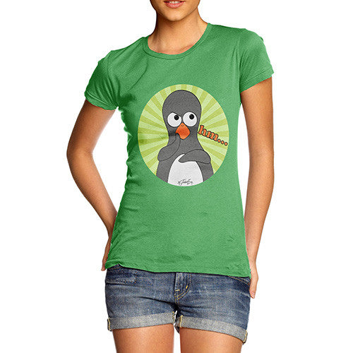 Women's Guin Penguin Hm Emoticon T-Shirt