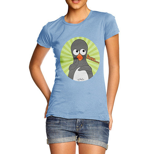 Women's Guin Penguin Hm Emoticon T-Shirt