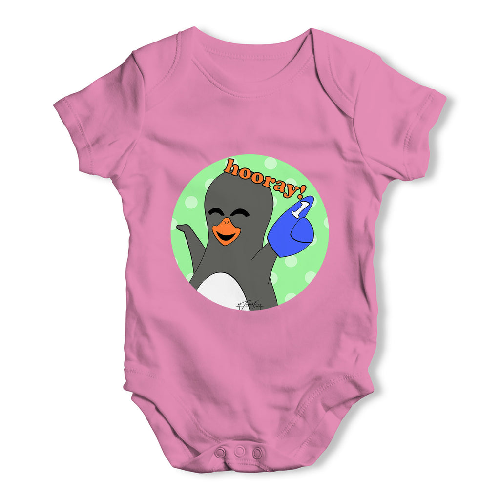 Guin The Penguin Hooray! Emoticon Baby Grow Bodysuit