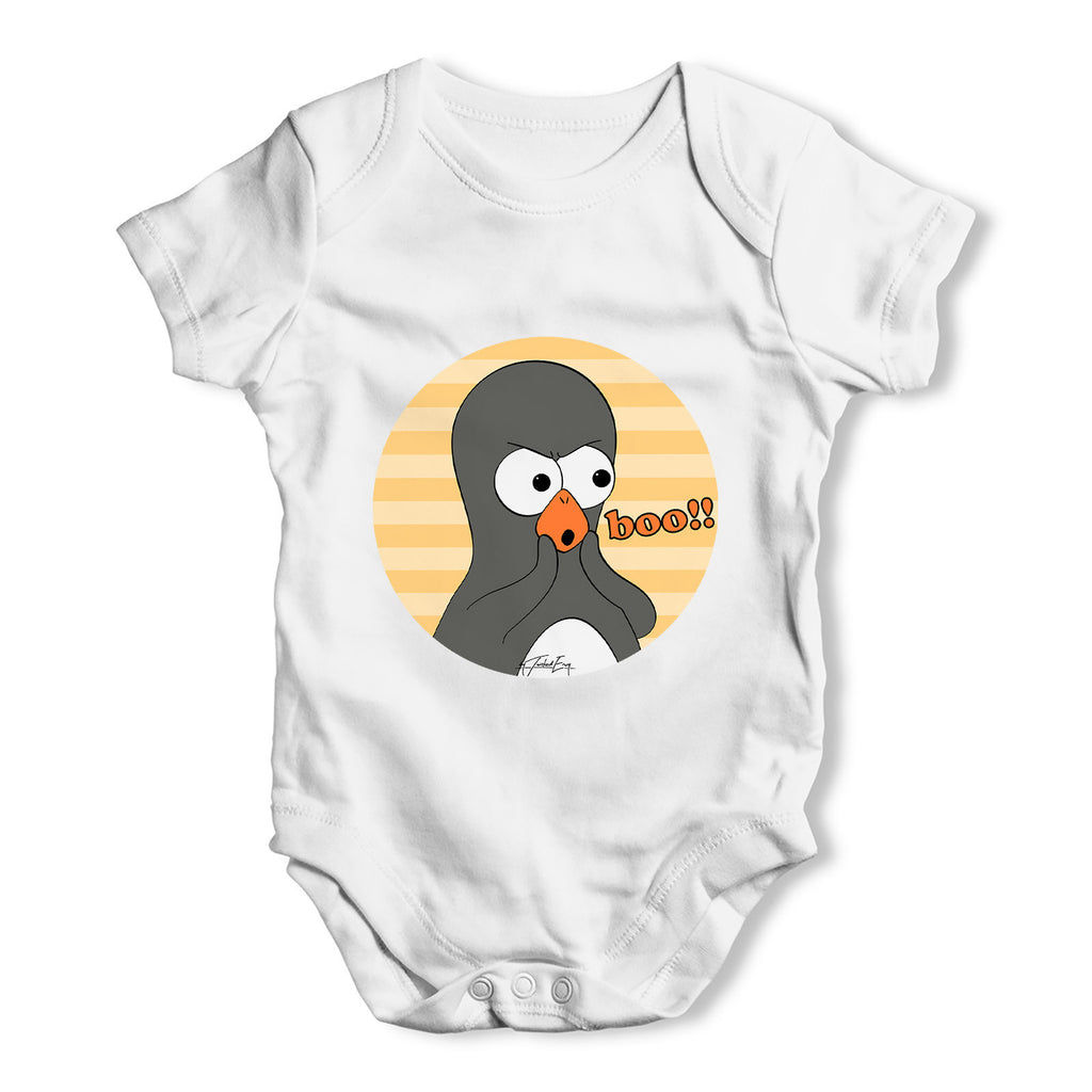 Guin The Penguin Boo Emoticon Baby Grow Bodysuit