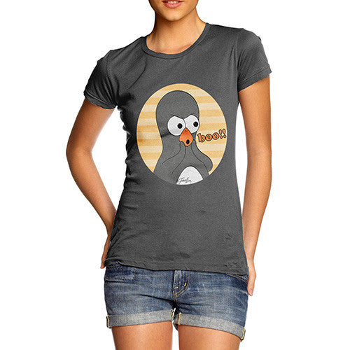 Women's Guin Penguin Boo!! Emoticon T-Shirt