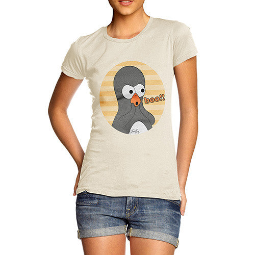 Women's Guin Penguin Boo!! Emoticon T-Shirt