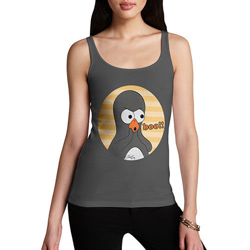 Women's Guin Penguin Boo!! Emoticon Tank Top