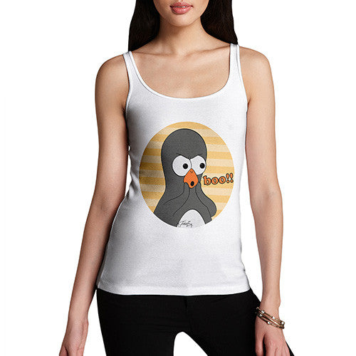 Women's Guin Penguin Boo!! Emoticon Tank Top