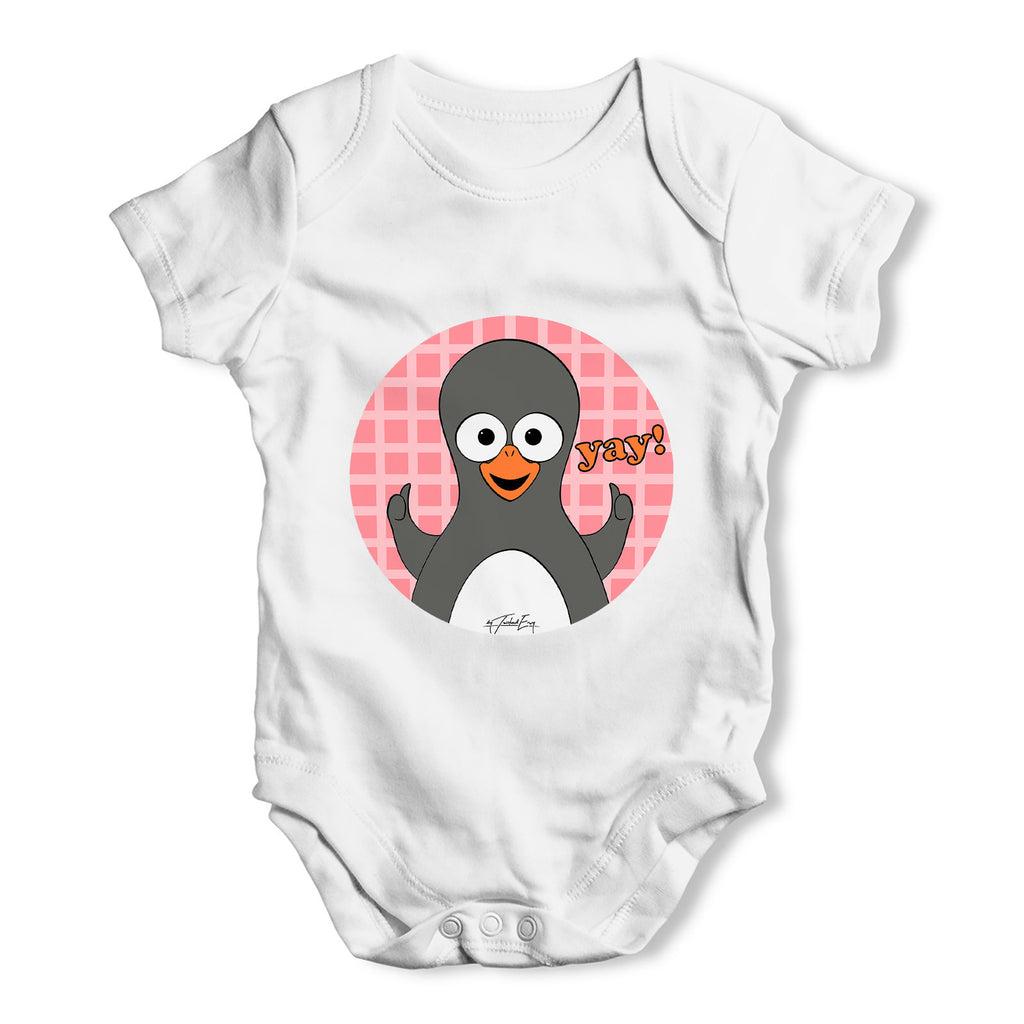 Guin The Penguin Yay Emoticon Baby Grow Bodysuit
