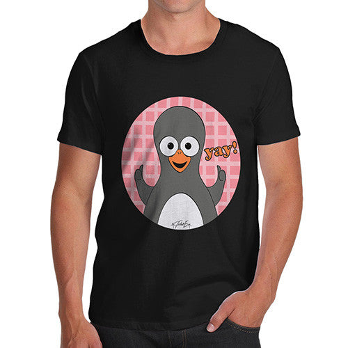 Men's Guin Penguin Yay! Emoticon T-Shirt