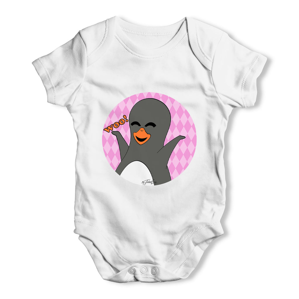 Guin The Penguin Woo Emoticon Baby Grow Bodysuit
