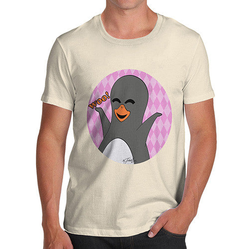 Men's Guin Penguin Woo! Emoticon T-Shirt