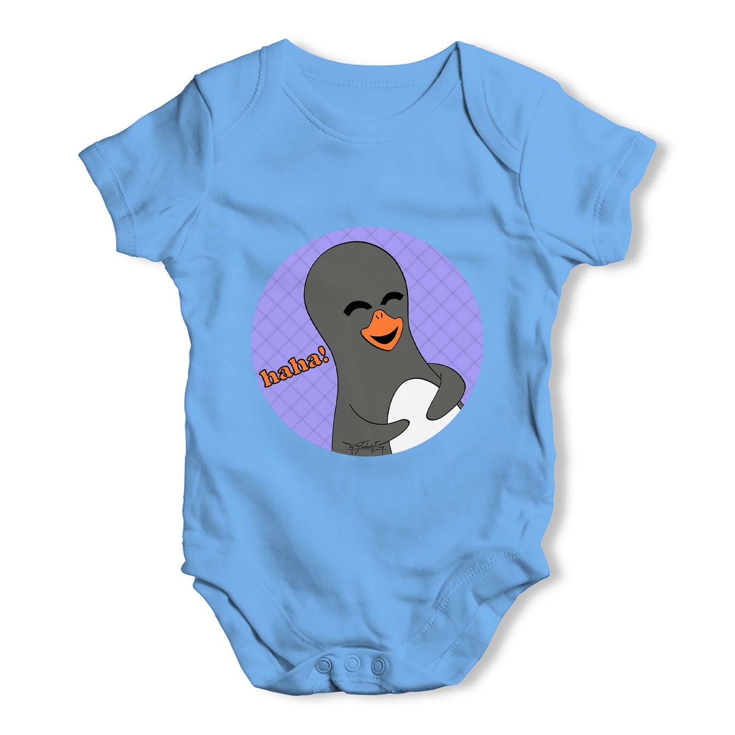 Guin Penguin HahHa Emoticon Baby Grow Bodysuit