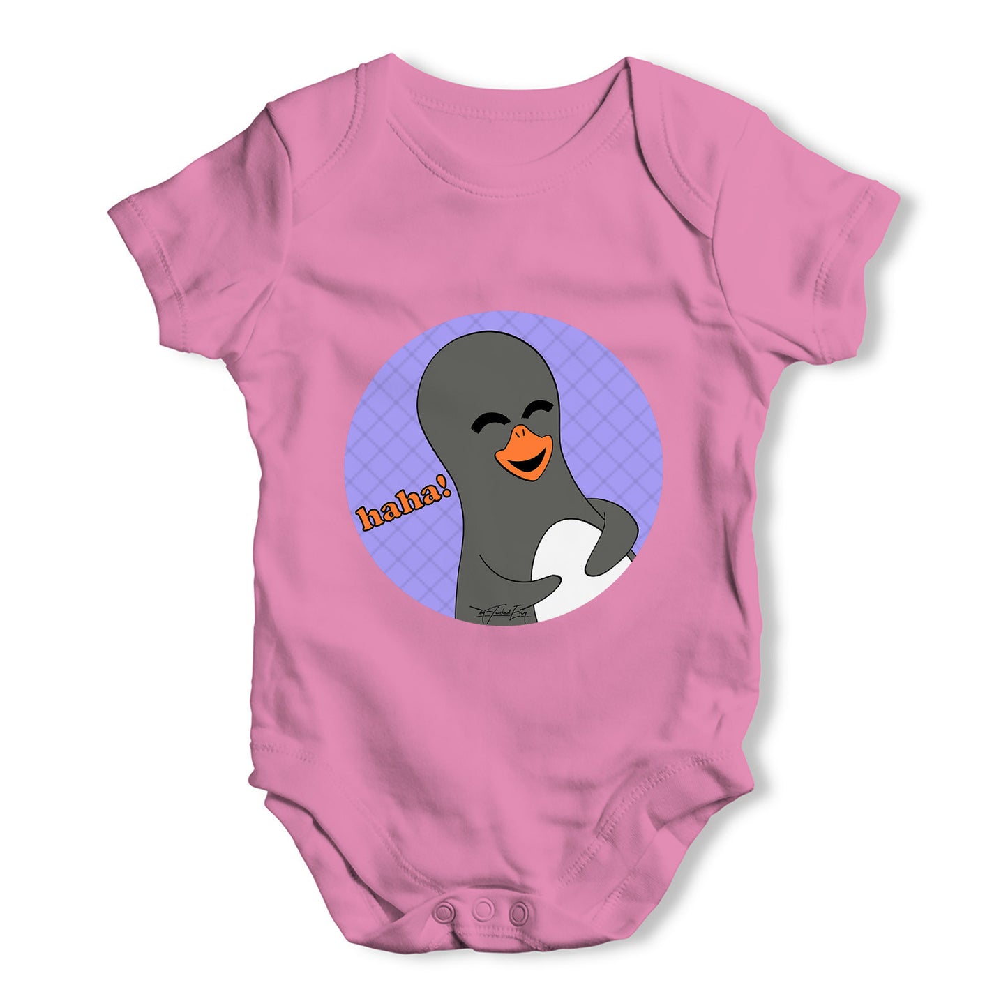 Guin Penguin HahHa Emoticon Baby Grow Bodysuit