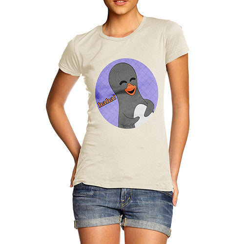 Women's Guin Penguin Haha! Emoticon T-Shirt