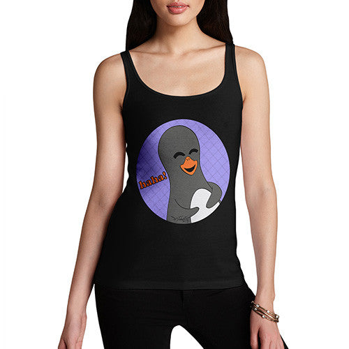 Women's Guin Penguin Haha! Emoticon Tank Top