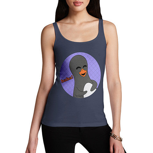 Women's Guin Penguin Haha! Emoticon Tank Top