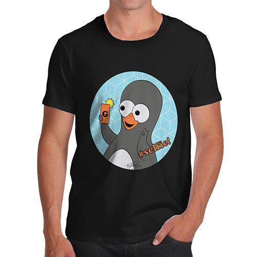 Men's Guin Penguin #Selfie! Emoticon T-Shirt