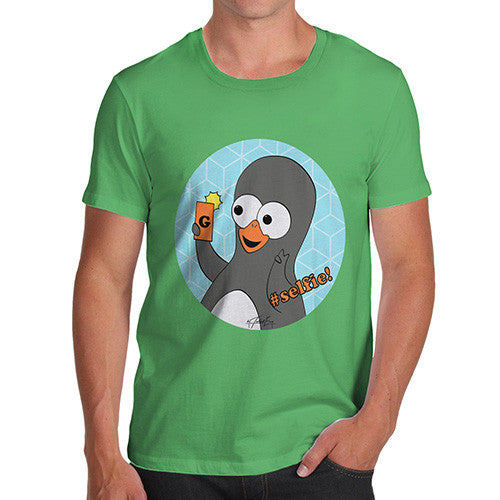 Men's Guin Penguin #Selfie! Emoticon T-Shirt