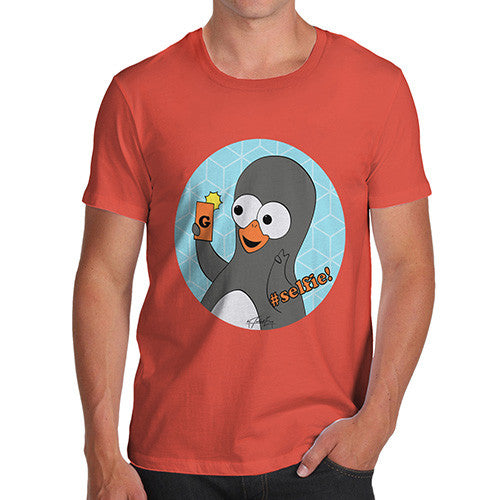 Men's Guin Penguin #Selfie! Emoticon T-Shirt