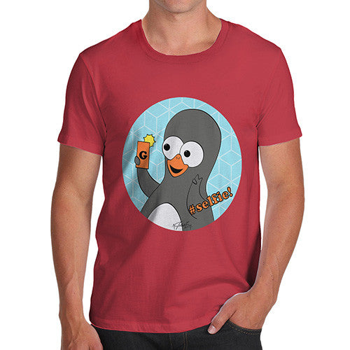 Men's Guin Penguin #Selfie! Emoticon T-Shirt